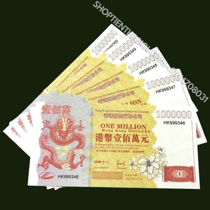 Tiền Lưu Niệm 1 Triệu Dola Hong Kong Hình Con Rồng - SP006031